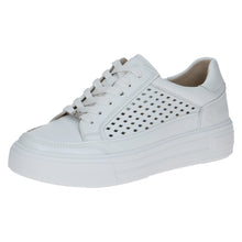 Load image into Gallery viewer, Caprice White Laser Cut-outs Platform Trainer|923719102
