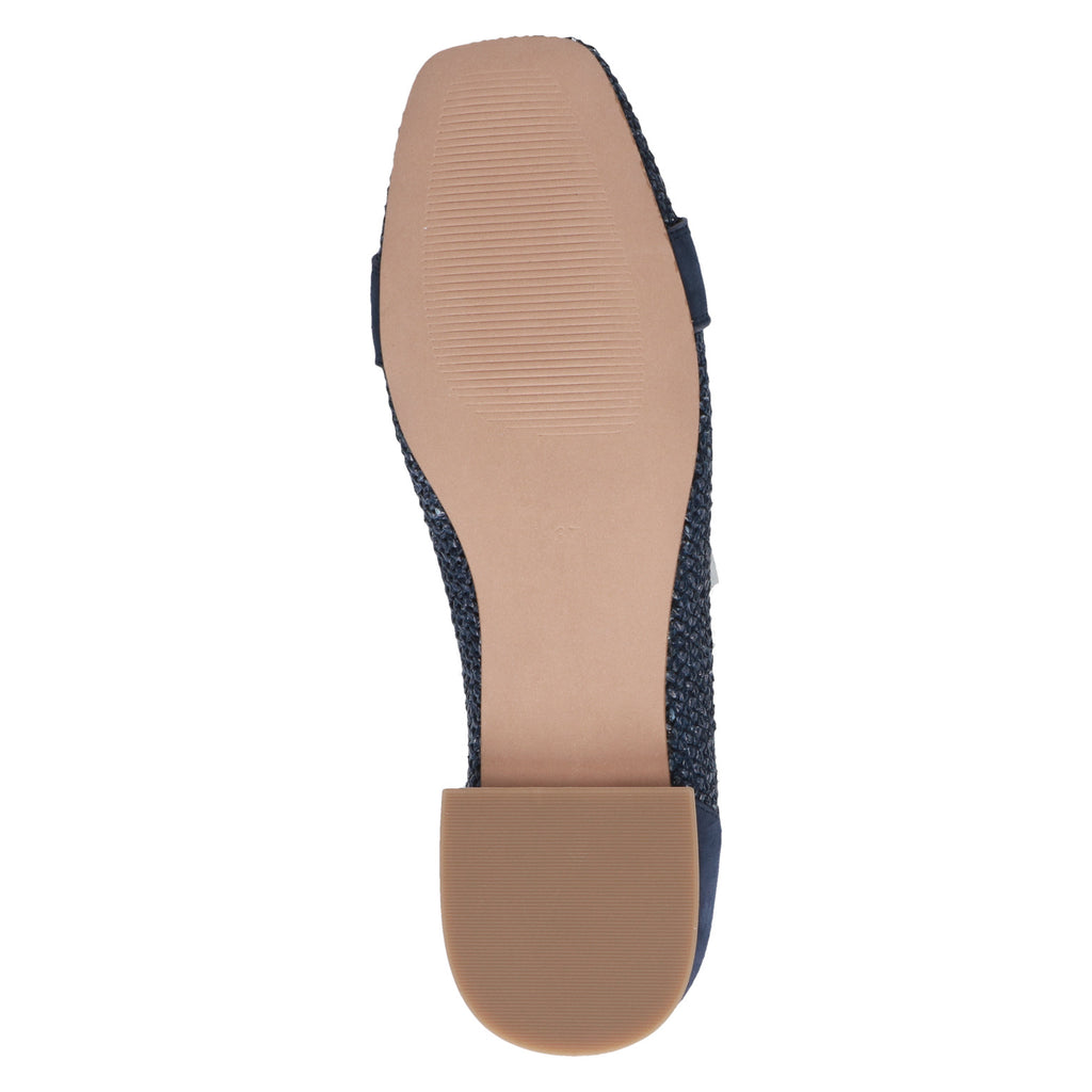 Caprice Navy Suede and Fabric Loafer|924201880