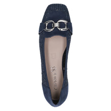 Load image into Gallery viewer, Caprice Navy Suede and Fabric Loafer|924201880
