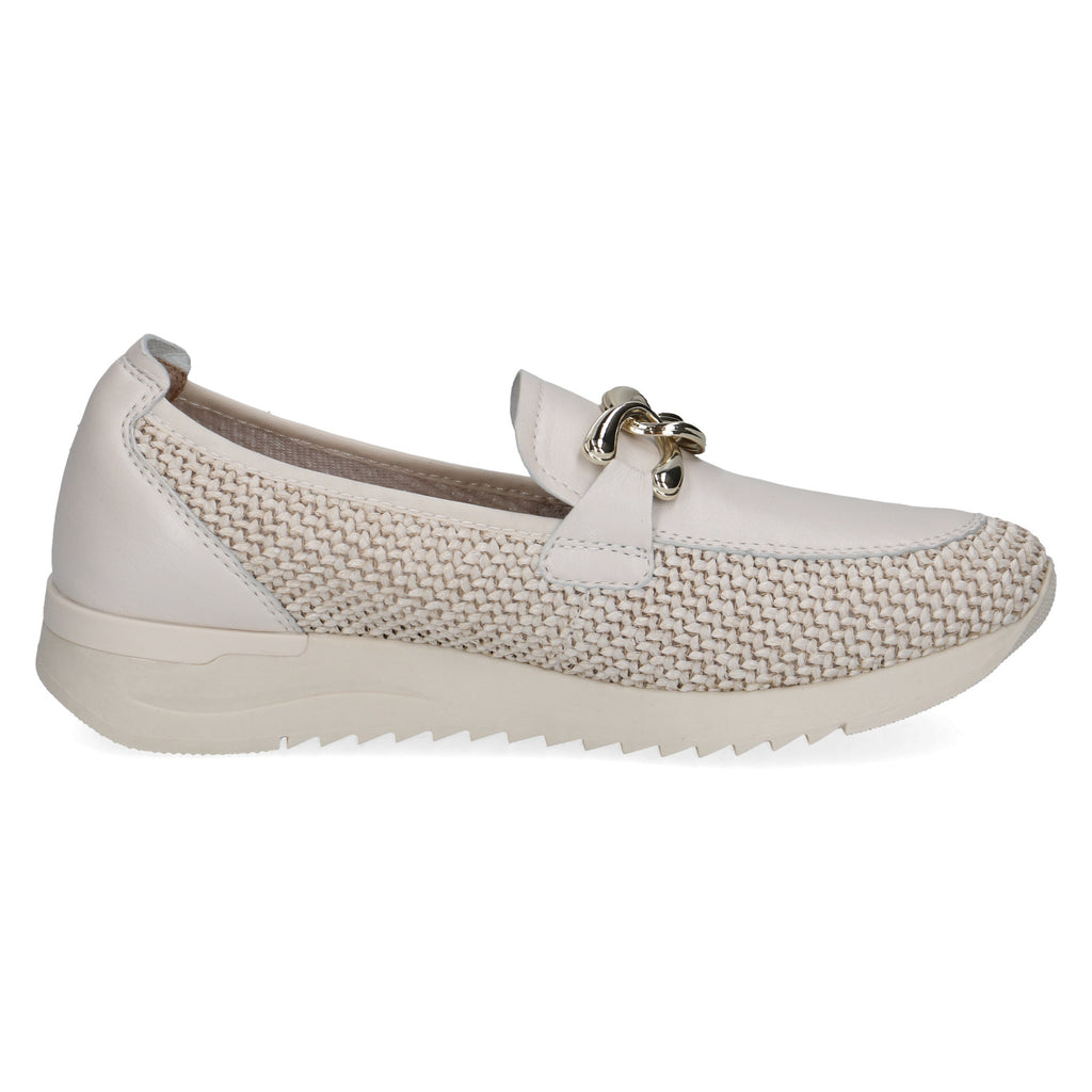 Caprice Beige Mini Wedge Loafer|924505199