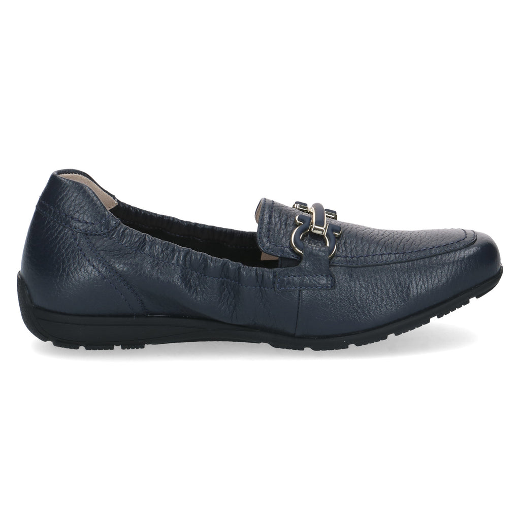 Caprice Navy Leather Loafer|924654877