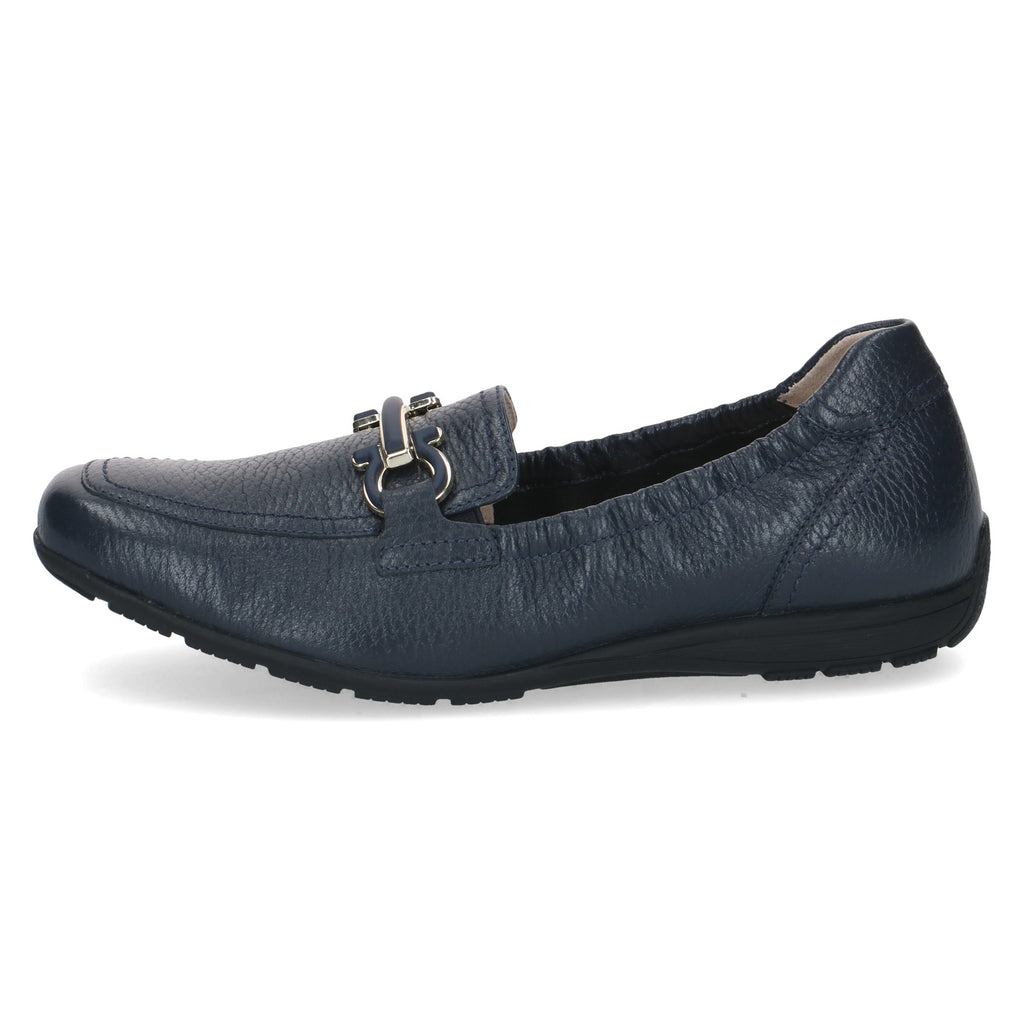 Caprice Navy Leather Loafer|924654877