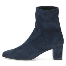 Load image into Gallery viewer, Caprice Wide Fit Navy Stretch Ankle Boot|925354868
