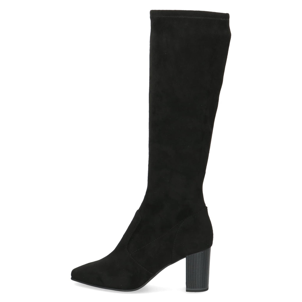 Caprice Wide Fit Black Stretch Knee High Boot|925520044