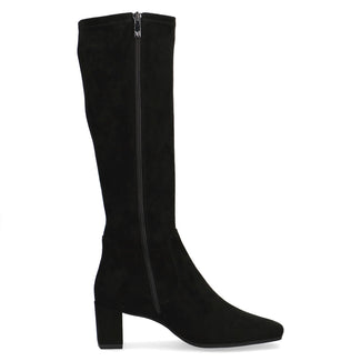 Caprice Wide Fit Black Stretch Knee High Boot|925547044