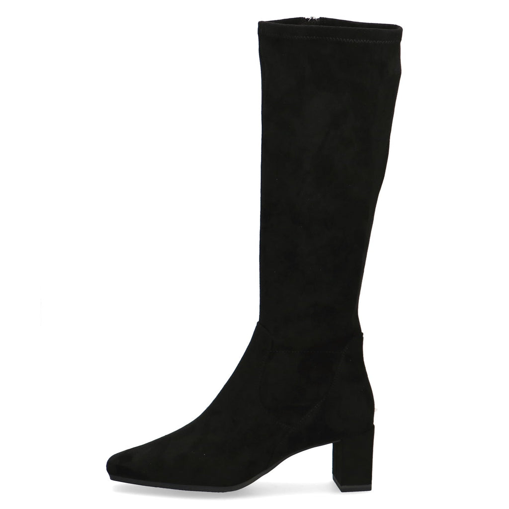 Caprice Wide Fit Black Stretch Knee High Boot|925547044
