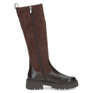 Caprice Wide Fit Dark Brown Knee High Boot|926509329