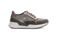 Load image into Gallery viewer, Gray sneaker with a star design on a white background
