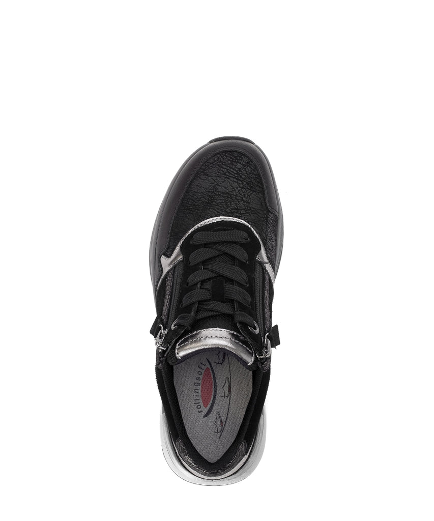 Rolling Soft Black Trainer|010501001