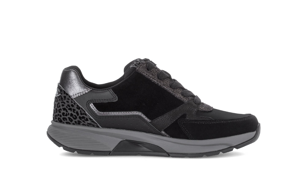 Rolling Soft Black Mix Leather Trainer010601001 |Trainer