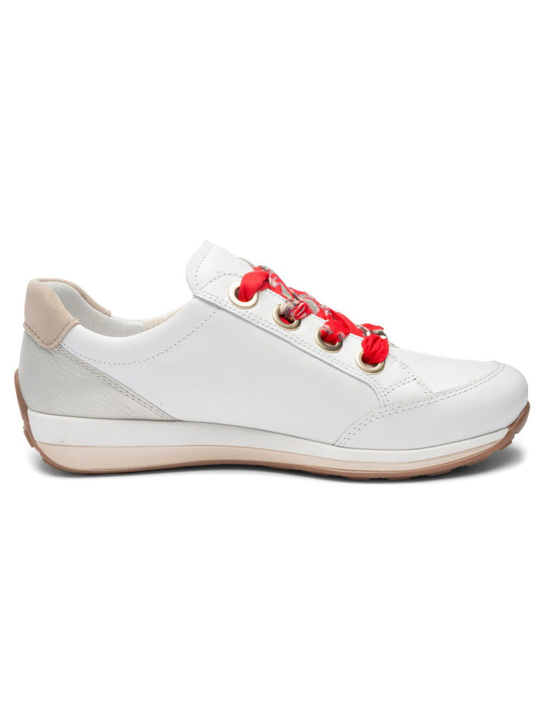 Ara White Wide Fit Trainer|123458779O