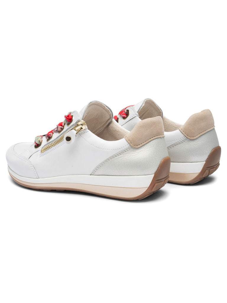 Ara White Wide Fit Trainer|123458779O