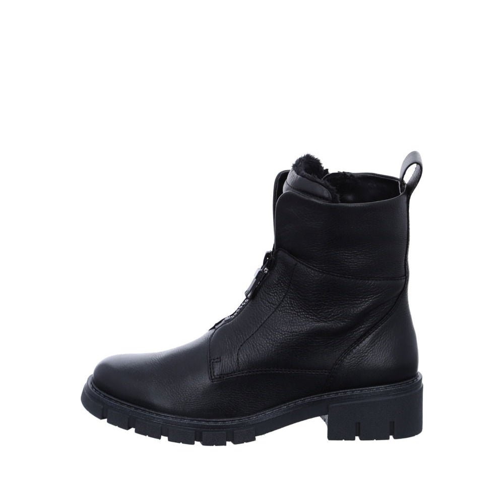 Ara Black Soft Leather Ankle Boot|122313065S