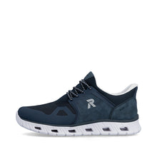 Load image into Gallery viewer, Navy blue athletic shoe with white sole on a white background
