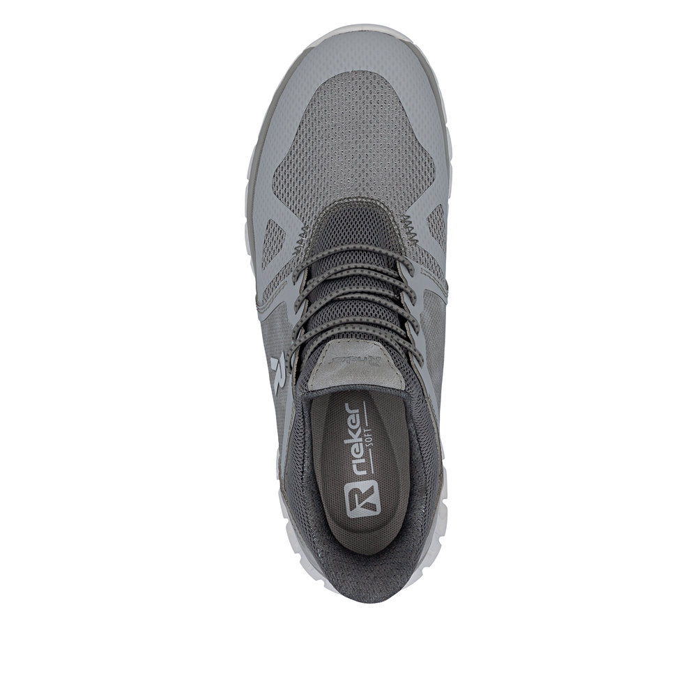 Rieker Grey Comfort Generous Fit Trainer|0435540