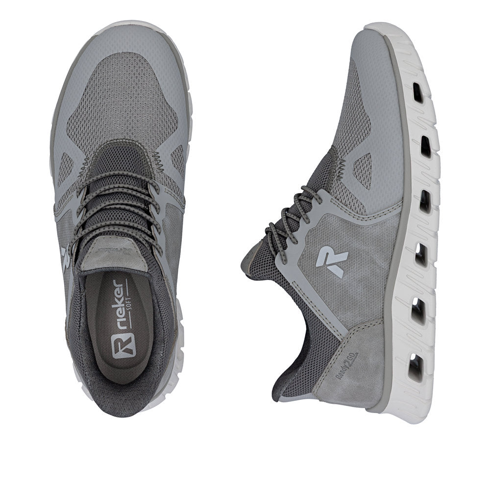 Rieker Grey Comfort Generous Fit Trainer|0435540