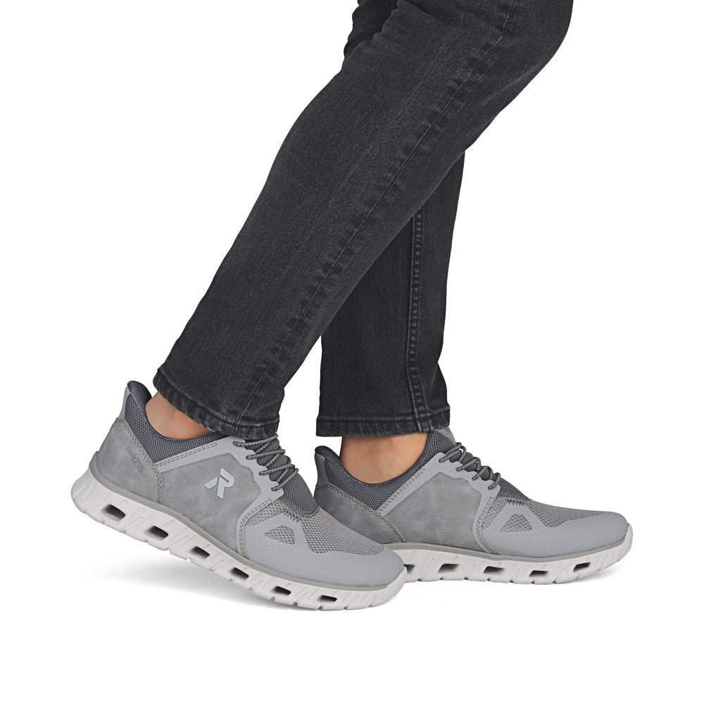 Rieker Grey Comfort Generous Fit Trainer|0435540