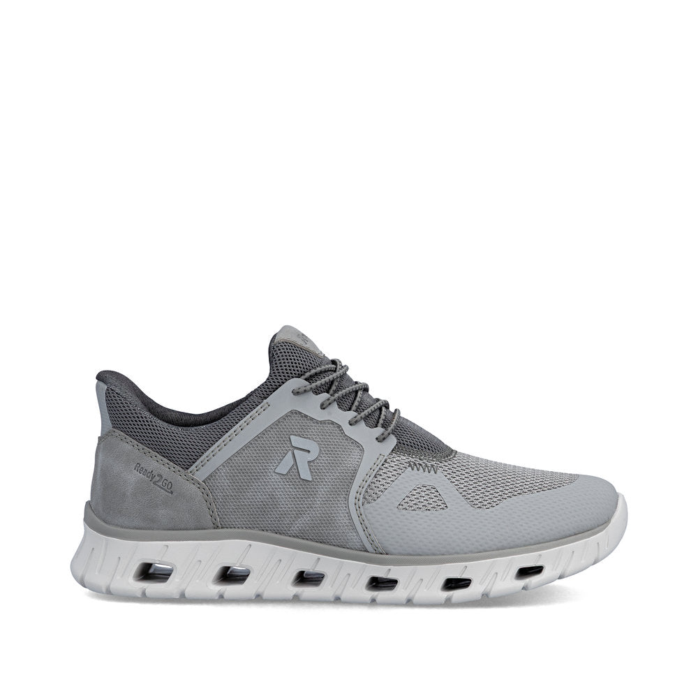 Rieker Grey Comfort Generous Fit Trainer|0435540