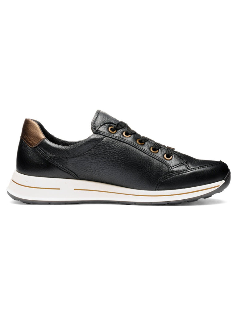 Ara Wide Fit Black Trainer|122480126H