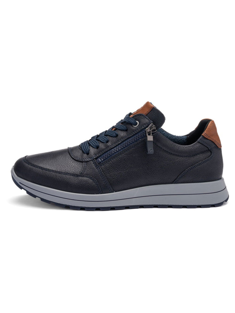 Ara Navy Wide Fit Comfort Trainer|112450112M