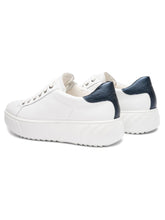 Load image into Gallery viewer, Ara White Wide Fit Platform Trainer|124652305B
