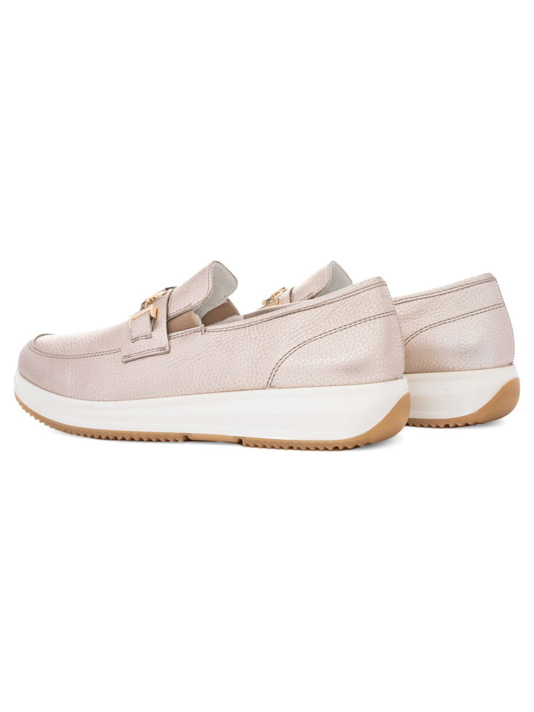 Ara Light Gold Wide Fit Loafer|122552808