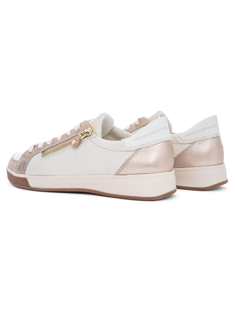 Ara Beige and Gold Trainer|123443263