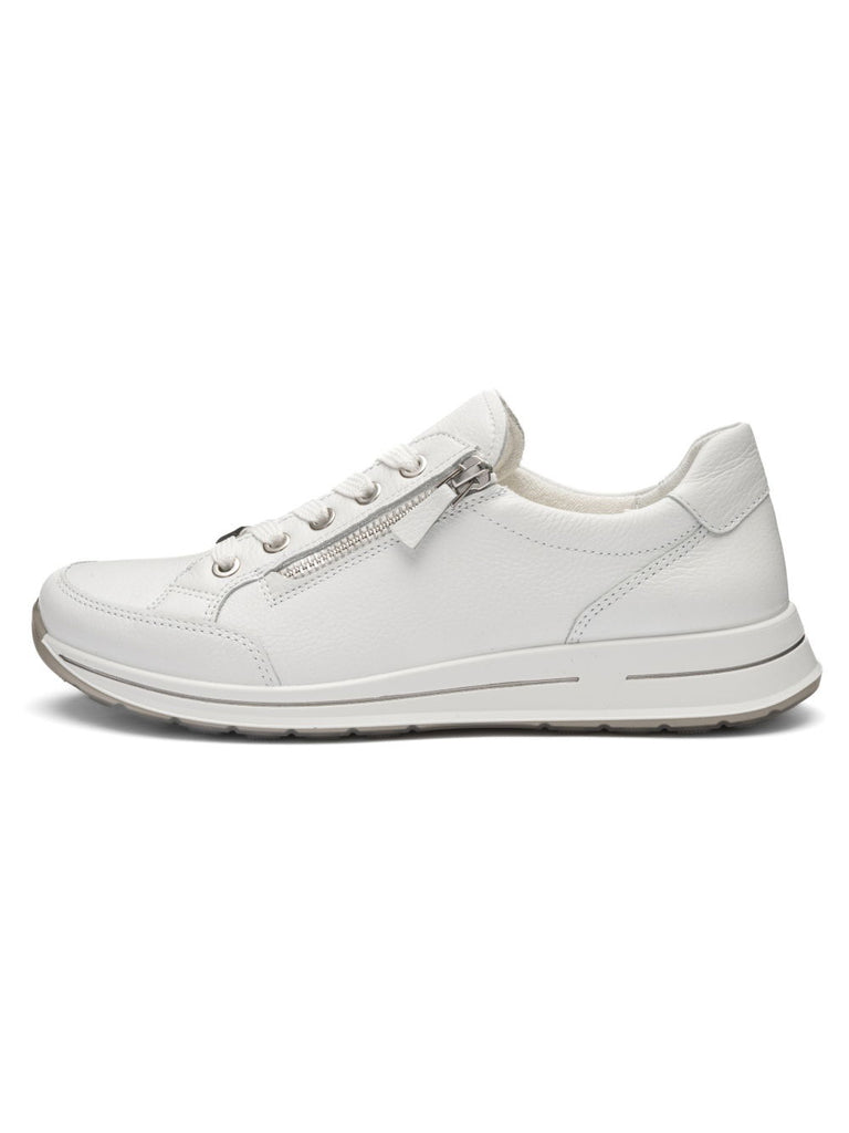 Ara White Wide Fit Trainer|125480144