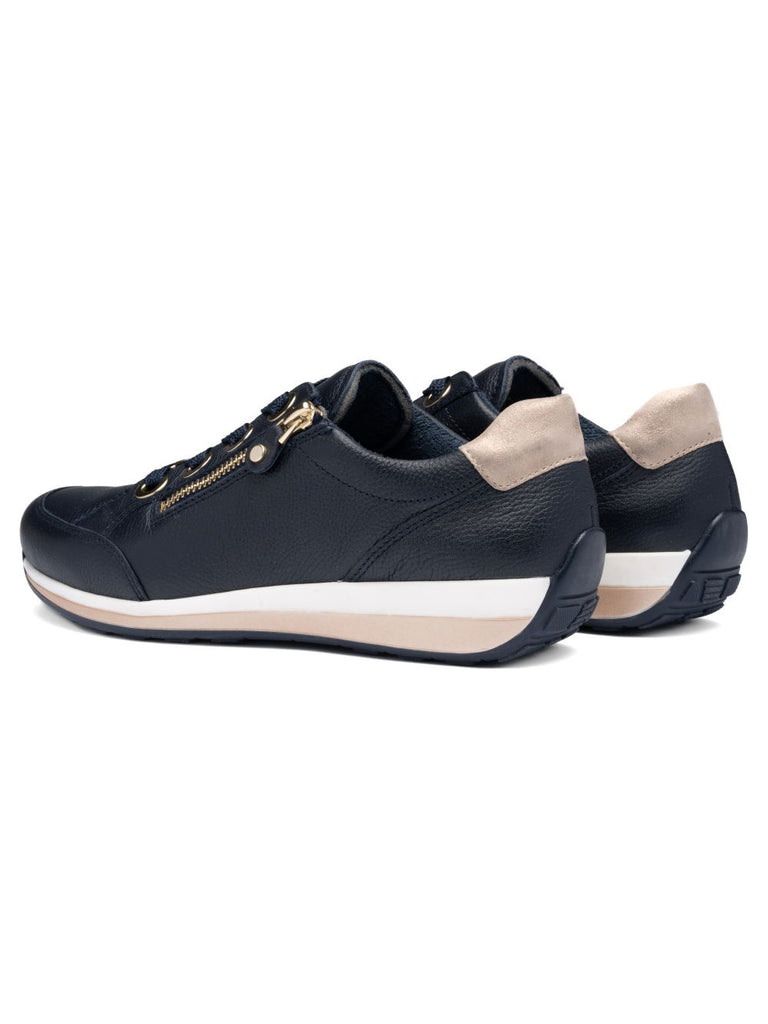 Ara Navy Wide Fit Trainer|126458712