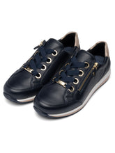 Load image into Gallery viewer, Ara Navy Wide Fit Trainer|126458712
