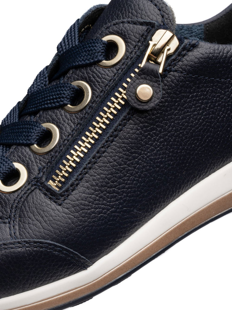 Ara Navy Wide Fit Trainer|126458712