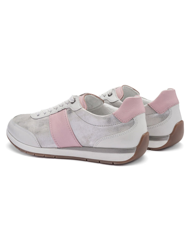 Ara Silver and Dusty Pink Trainer|125090404