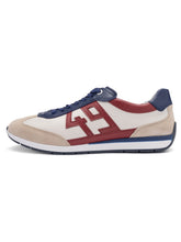 Load image into Gallery viewer, Sneaker with red, white, and blue design on a white background
