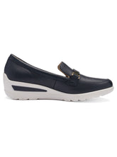 Load image into Gallery viewer, Ara Navy Wide Fit Loafer|125063002
