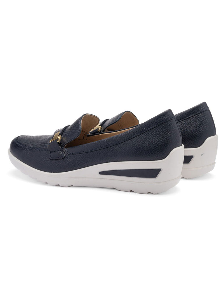 Ara Navy Wide Fit Loafer|125063002