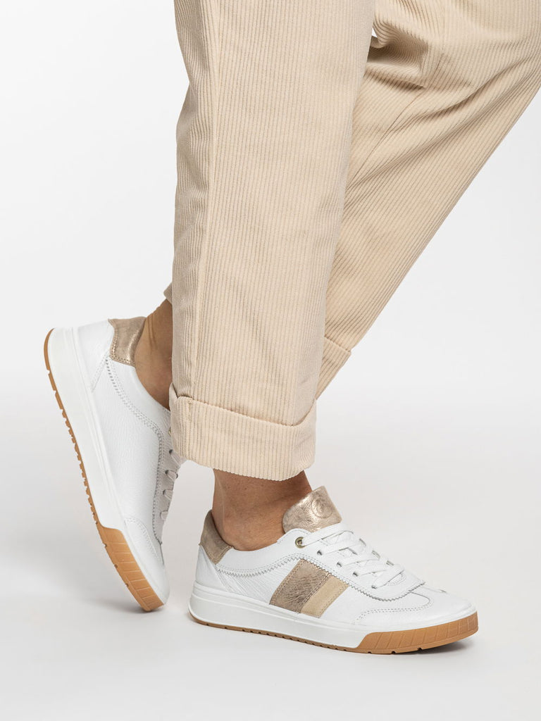 Ara White and Gold Trainer|125002804