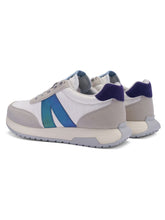 Load image into Gallery viewer, Ara White and Blue Wide Fit Trainer|122970207
