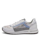 Load image into Gallery viewer, Ara Wide Fit Silver and Blue Trainer|122482604
