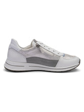 Load image into Gallery viewer, Ara Wide Fit Silver and Blue Trainer|122482604
