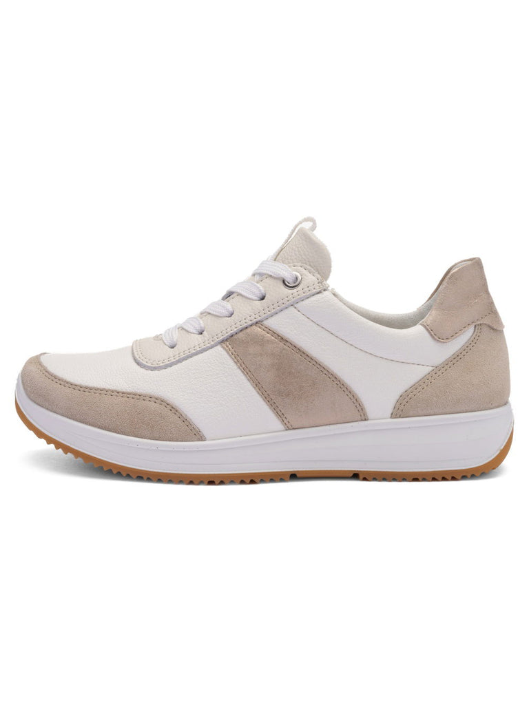 Ara White Wide Fit Trainer|122553208