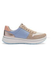 Load image into Gallery viewer, Ara Wide Fit Blue and Beige Trainer|122754089

