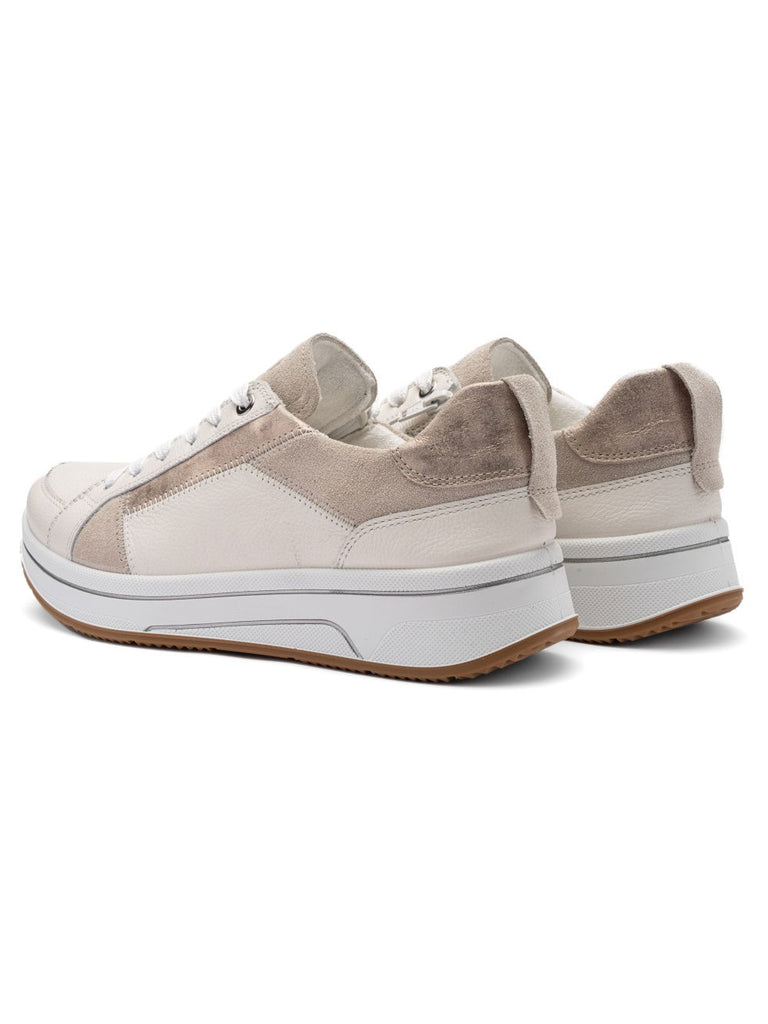 Ara Beige Wide Fit Trainer|122751209