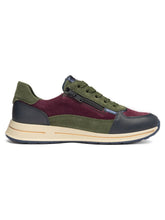 Load image into Gallery viewer, Ara Wide Fit Green &amp; Burgundy Trainer|122482622
