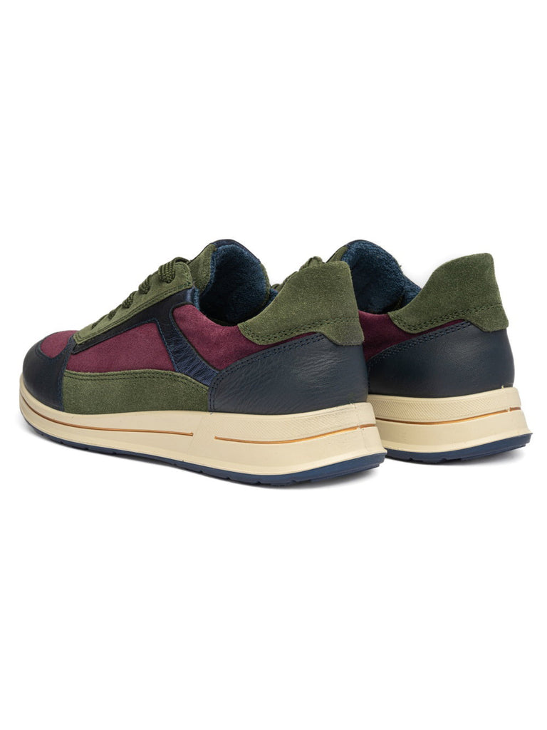 Ara Wide Fit Green & Burgundy Trainer|122482622
