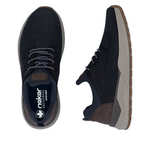 Load image into Gallery viewer, Rieker Extra Wide Navy Laced Shoe|0605014N
