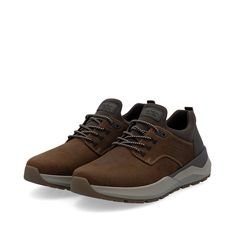 Rieker Extra Wide Brown Laced Shoe|0605022B
