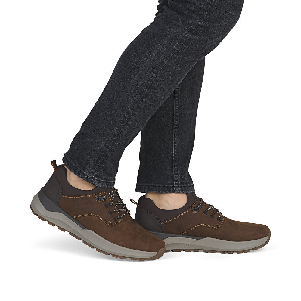 Rieker Extra Wide Brown Laced Shoe|0605022B
