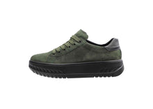 Load image into Gallery viewer, Ara Wide Fit Green Khaki Suede Trainer|124670707
