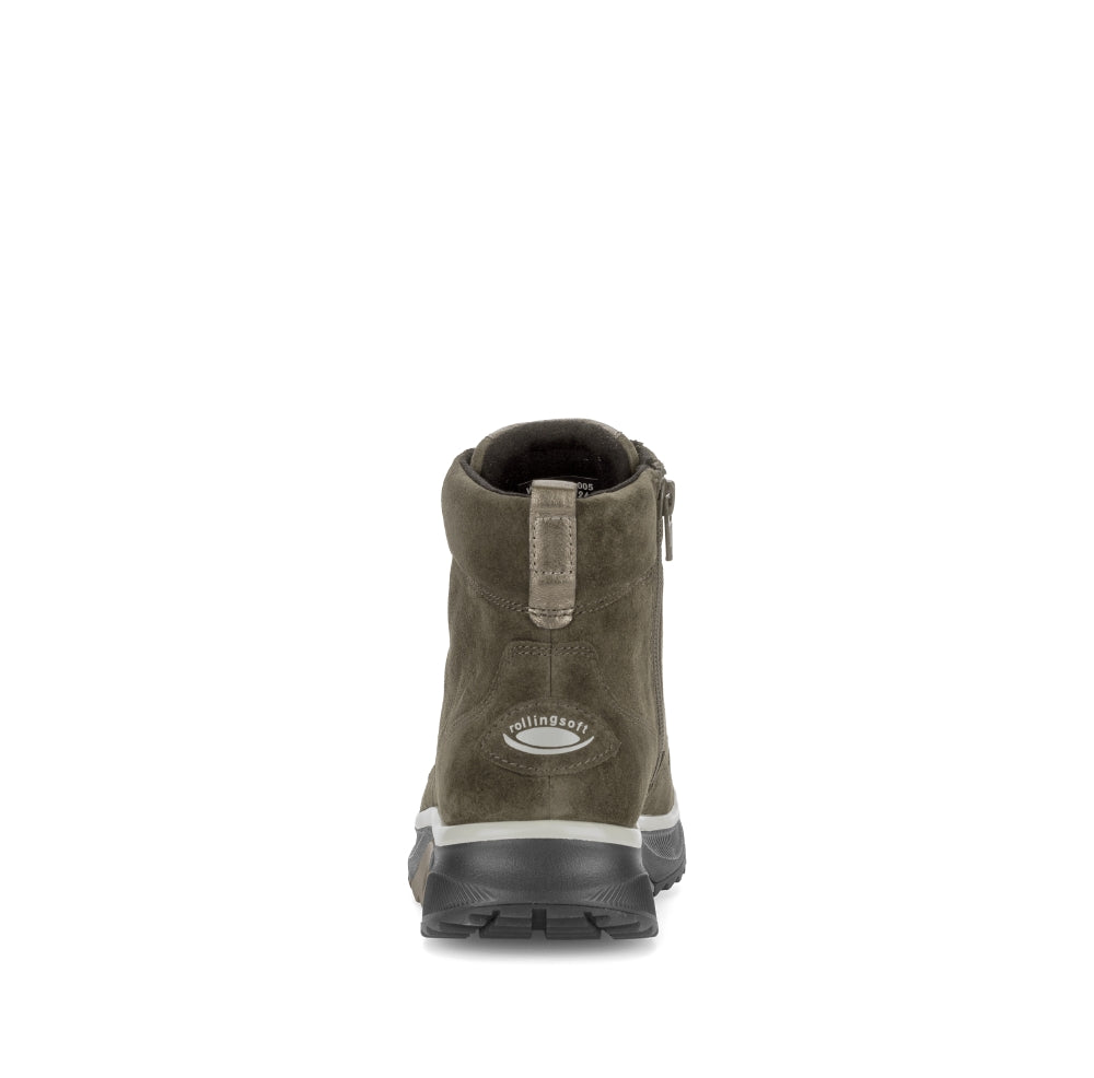 Rolling Soft Green Suede Ankle Boot| 080201005