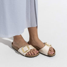 Load image into Gallery viewer, Birkenstock Madrid Big Buckle Birko-Flor Pearl White|1015278
